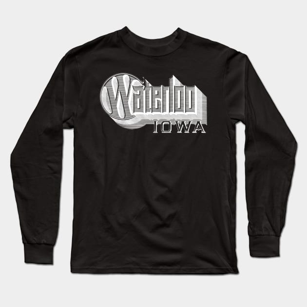 Vintage Waterloo, IA Long Sleeve T-Shirt by DonDota